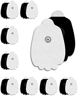 20-Pack TENS Unit Replacement Pads, Long-Lasting Snap Electrodes for 100 Times of Use per Pad, AVCOO Latex-Free TENS Pads Set Compatible with TENS EMS Devices Using 3.5mm Button Lead Wires