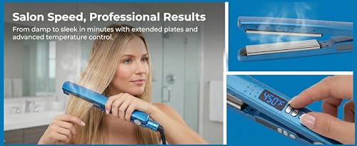 Plancha de Pelo Azul con Placas Cerámicas 230V EU miniatura 7