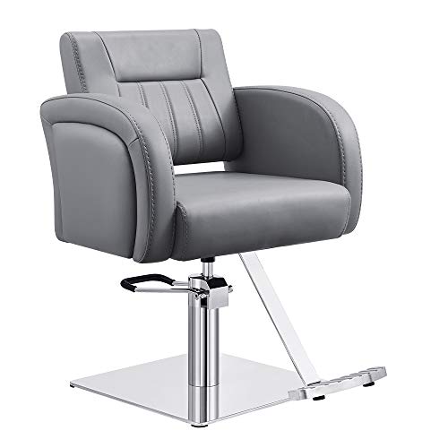 Salon Styling Chair Beauty Hydraulic Salon Stylist Chair - Anodic (Grey)