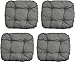 Goliez® Sitzpolster Stuhlkissen Outdoor & Indoor Kissen 38x38 cm, Kissen gartenstuhl, Weiche Kissen für Balkon sitzkissen, stapelstuhl stuhlkissen, Made in EU (Anthracite 4-Stück)