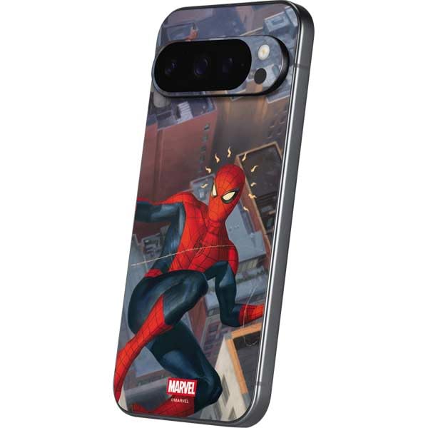 Skinit Decal Phone Skin Compatible with Google Pixel 9 Pro - Officially Licensed Marvel Spiderman Spidey Sense Design