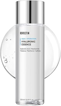ROVECTIN Aqua Hyaluronic Essence for Sensitive Skin | 100% Vegan-Cruelty Free Korean Skincare | Anti-Aging, Deep Hydration Toner with Niacinamide & 7 Layers of Hyaluronic Acid | 8.45 fl oz 250ml