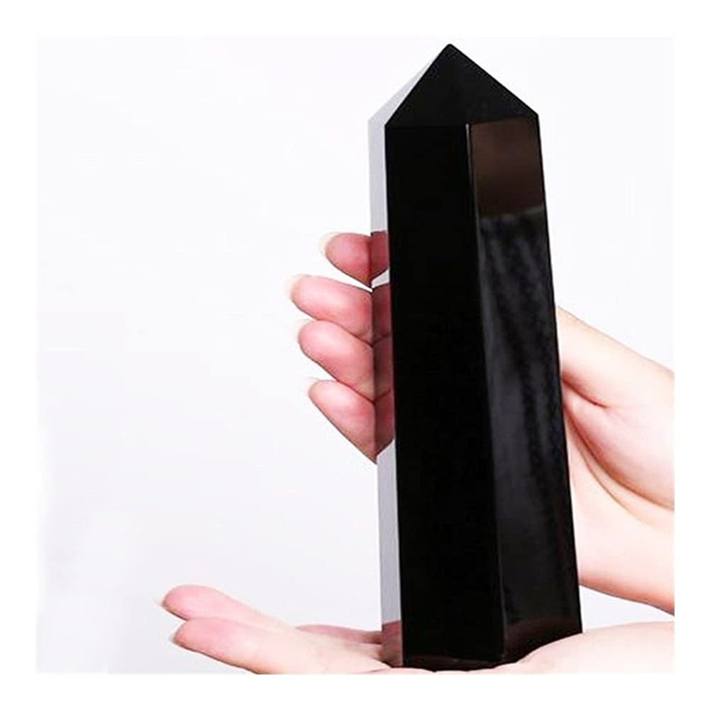 Amazon.co.jp: 鉱物・石材 石工芸品 天然黒曜石 水晶 オベリスク 水晶 