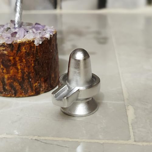 A&S Ventures Pure Parad Shivling Pure Quality | Mercury Shivalinga Idol | para Shivling Weight 32 Gram for Shiv Blessings, Home Puja, Temple, Abhishekam, Mandir
