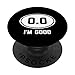 Marathon Autocollant ovale – 0.0 I'm Good – Cadeau anti-coureurs PopSockets PopGrip Interchangeable