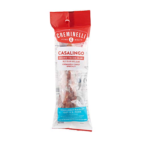 Creminelli Casalingo Salami, (3 Count, 5.5Oz), Humanely Raised Pork*, No Added Nitrates Or Nitrites, No Artificial Ingredients, Gluten Free, Keto & Paleo Friendly Snacks, 44G Protein Per Package, 0G Sugar**, #TOP1