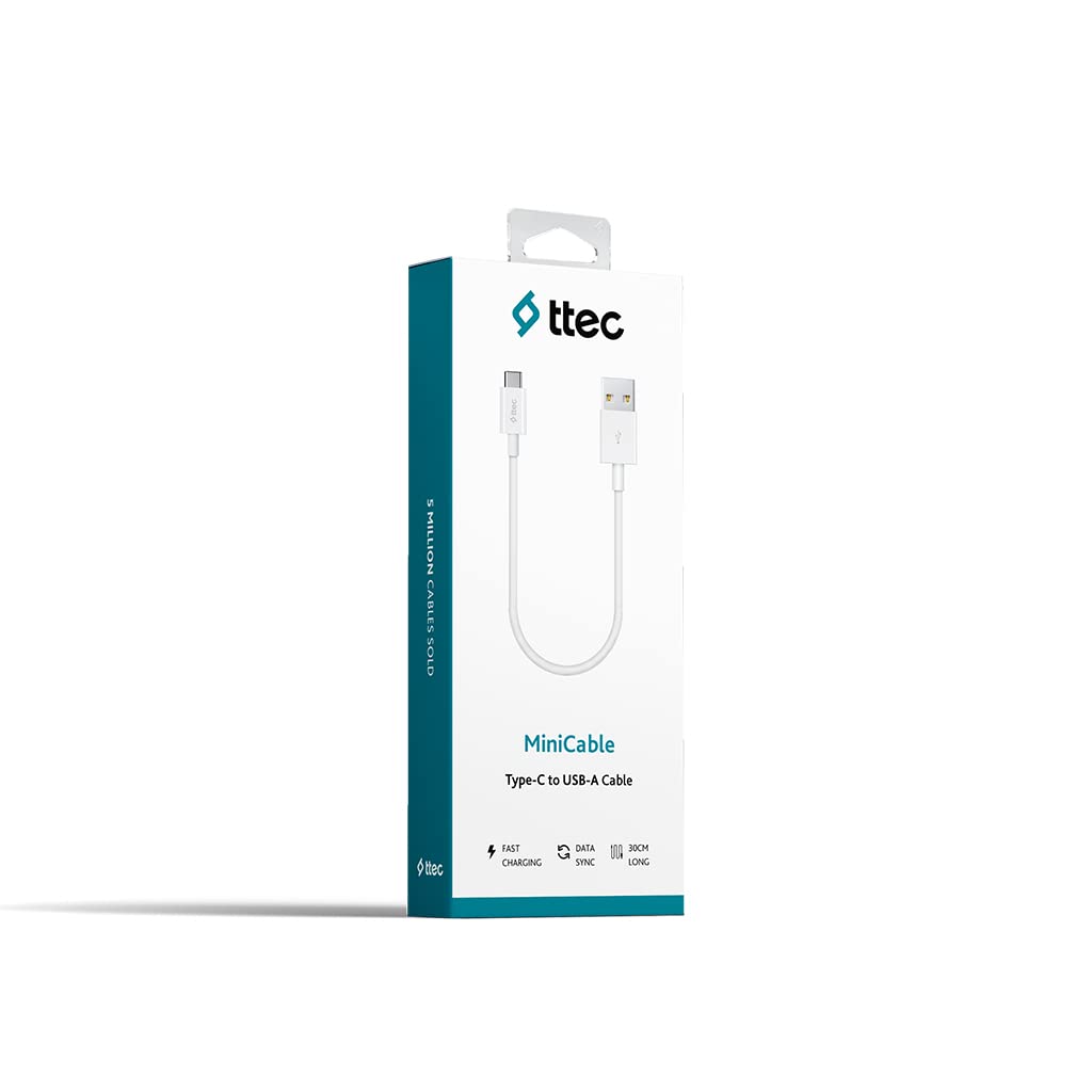 ttec MiniCable 30cm USB-A - USB-C Şarj Kablosu