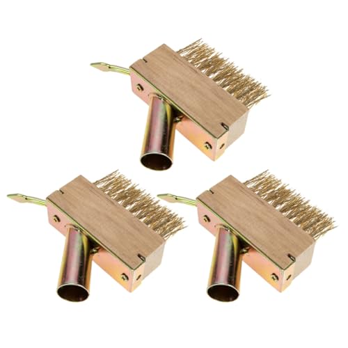 Homoyoyo Spazzola per Rimozione Erbacce e Muschio 3 Pezzi in Filo d'Acciaio per Crepe Vialetto Patio e Cortile Utensile Manuale da Giardino Resistente e Multifunzionale