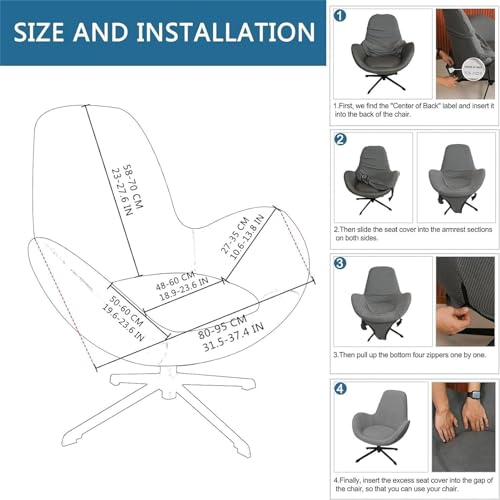Protector de silla curvada azul oscuro contra manchas en dormitorios 5