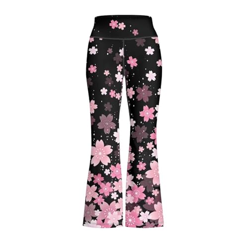 Image of Girls Flare Leggings 5-14T Cute Bell Bottoms for Girl Yoga Pants for Gym