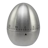 Lieferumfang: 1x Eieruhr com-four® Klassische Eieruhr als Kurzzeitmesser aus Edelstahl (01 Stück - Edelstahl)