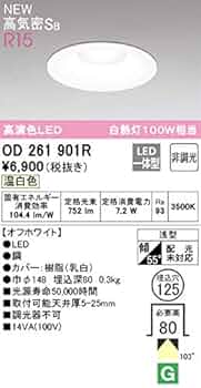 Amazon.co.jp: オーデリック ダウンライト 【OD261901R】【OD