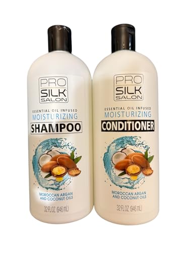Duo shampoo & condicionador pro silk salon moracan argan adn coconut oil