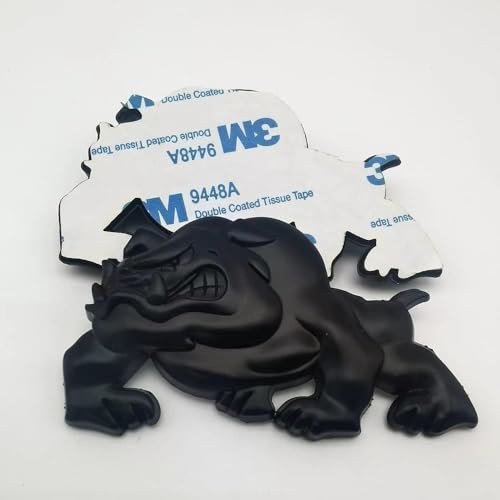 Image of 2pcs Bulldog Side Left and Right Car Truck Metal Emblems 3D Badges Decals (Black)