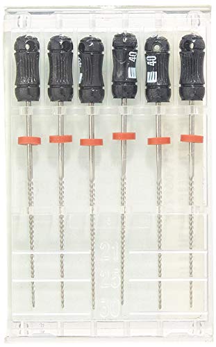 SybronEndo 15162 Endo Hand K-Flex File, 0.02 mm Taper, 25 mm Length, Stainless Steel, 55 Tip Size, Red (Pack of 6)