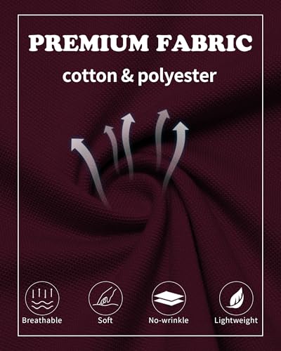 QBK Toddler to Youth Boys' School Uniform Pique Polo Shirts Kids Long Sleeve Collared Golf Shirt4