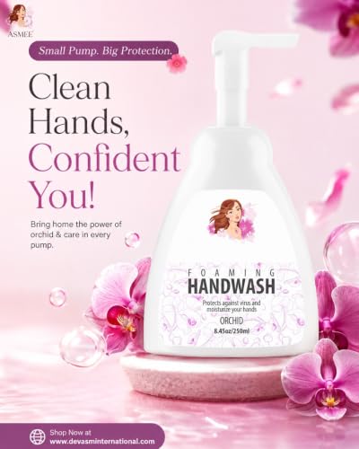 Image of Orchid Foaming Handwash, Cruelty & Paraben Free, Laboratory tested, For All Skin Type (250ML)
