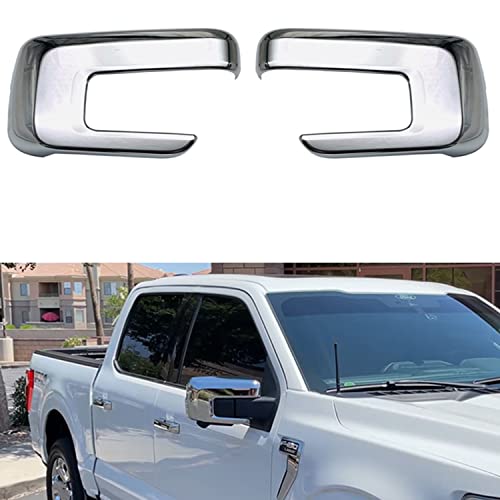 Car Rearview Mirror Cover Caps Rear View Mirrors Shell Protection Accessories for Ford F-150 F150 2021 2022 2023 2024 ABS Chrome
