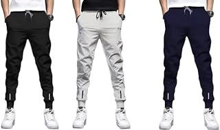 RIKSAW Track Pants for Mens || Joggers for Mens || Men's Sports Regular Fit Polyester Track Pant with Two Side Zipper Pockets (LLL18)-image-16