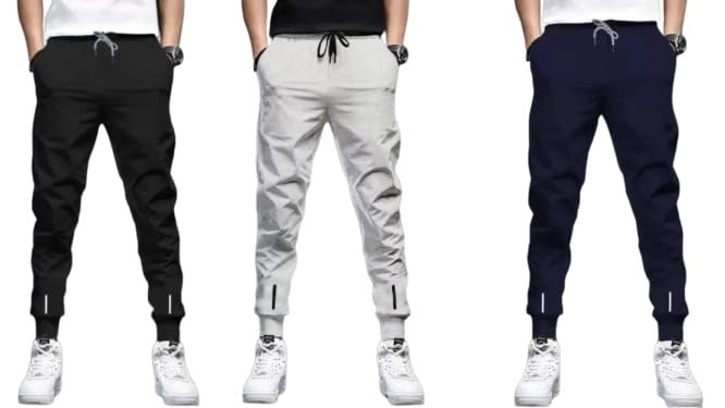 riksaw Track Pants for Mens || Joggers for Mens || Men's Sports Regular Fit Polyester Track Pant with Two Side Zipper Pockets (4LLL18)-picture-17