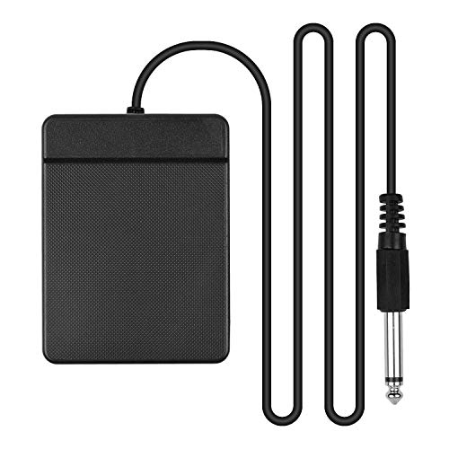 Mibee Interface de 6.35mm Compact Sustain Pedal Pedal Universal Único para Instrumentos Musicais Rol