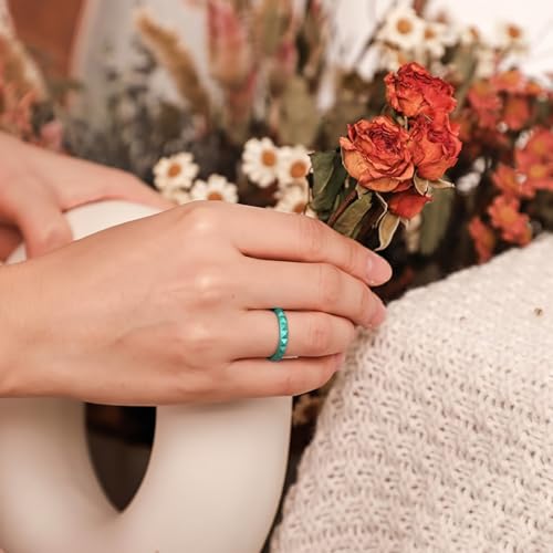 Image of Egnaro Silicone Wedding bands women:2.5mm Wide - 2mm Thick Gold and Silver Rubber Rings with Half Size,4-8 Variety Multipack
