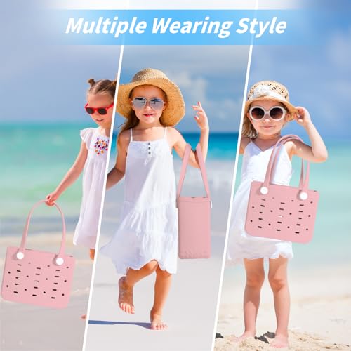 Small Rubber Beach Bag for kids, Travel Tote Bag for the Beach Boat Pool4