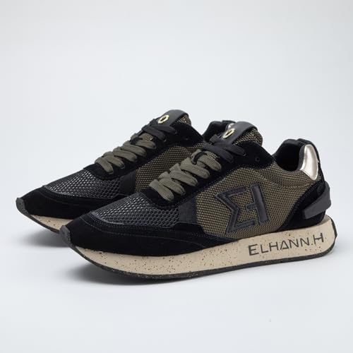 Image of ELHANN.H Sneaker Combines Simple Lines with a Dynamic Style. The MKX Finish of its Midsole Brings a Vintage Look to The Shoe.