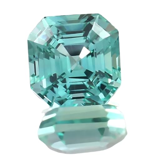 Saphir naturel Ceylan Asscher pour création bague de fiançailles et pendentif DIY