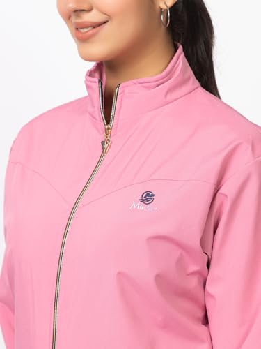 Image of Minter Full Sleeve Regular Fit Stylish Zippered with Pockets Solid Windcheater for Women