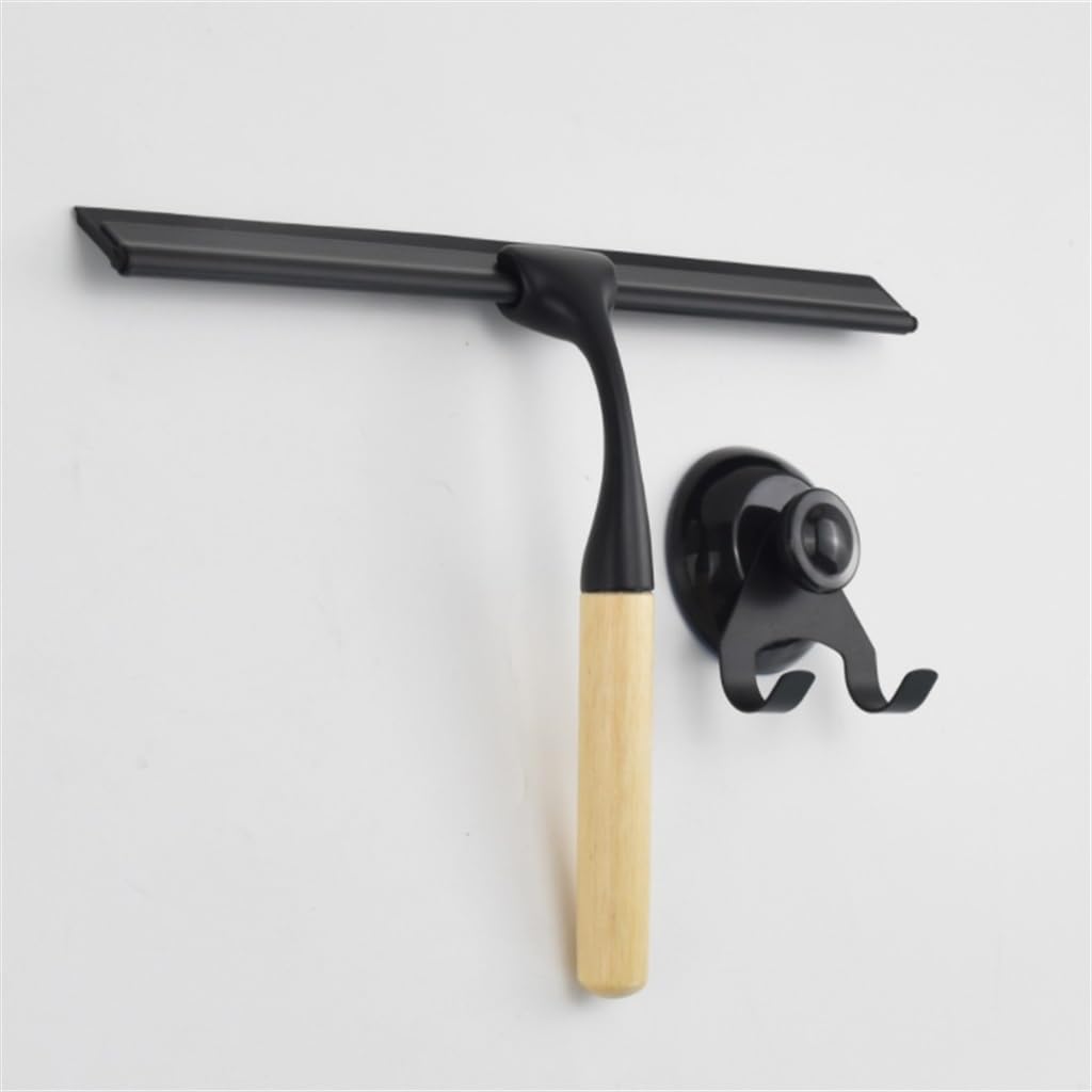 Grattoir de fenêtre luxe en inox et manche bois élégant pour douche