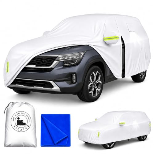 Image of Car Cover Waterproof All Weather Custom Fit for Kia Seltos. | All Weather Protection, Waterproof, Heavy Duty, Durable, UV Protection, Lightweight, Easy to install, Custom Fit