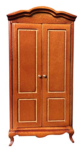 Inusitus Miniature Dollhouse Cabinet Closet - Dolls House Mini Furniture Wardrobe - Black - 1/12 Scale Armoire (Medium)