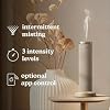 Homedics SereneScent Waterless Diffuser, Cold Air Scent Machine for Home, Diffuser for Large Rooms, App-Controlled Fragrance Diffuser with Timer and Ambient Lights, Beige