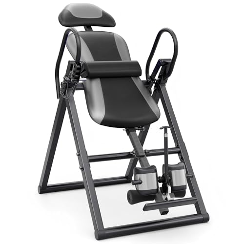Dripex Inversionsbank faltbar verstellbar Schwerkrafttrainer Inversionsbank Ausrüstung für Heimfitnessstudio Training Benutzergewicht bis 150 kg (schwarz)