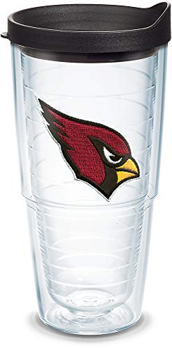 Image of Tervis NFL Arizona Cardinals - Primary Logo Made in USA Double Walled Insulated Tumbler Travel Cup Keeps Drinks Cold & Hot, 24oz, Classic