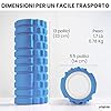 unycos - Foam Roller【Carico 130 kg】Rullo Massaggio Muscolare per Gambe, Schiena, Braccia, Trigger Point, Automassaggio, Yoga, Pilates, Physio, Fitness | Ultraleggero in EVA Dura 33x14 cm (Azzurro) #4