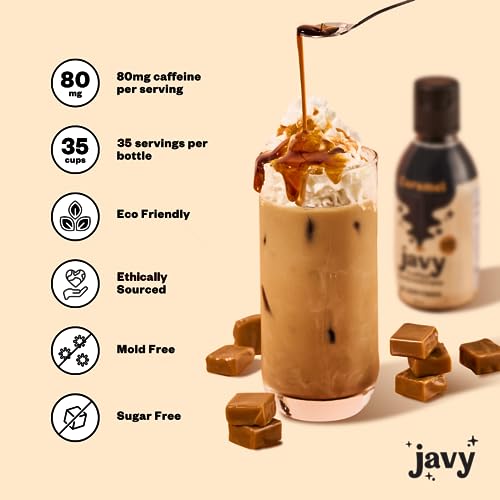 Image of Javvy Cold Brew Coffee Concentrate Instant Coffee, Original, 3 Pack | 100% Real Coffee, 0g Sugar, No Artificial Flavors, 60-80mg Caffeine per Serving, Gluten Free, Makes Hot or Iced Coffee