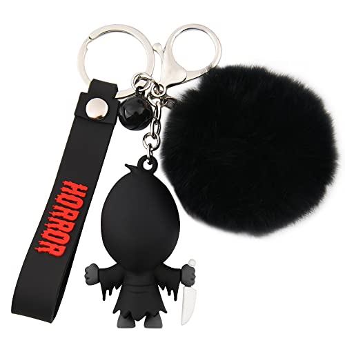 Cemmy Xu Women Men Halloween Keychain Horror Movie Keychains Small Bell For Party Favor Key-303 #TOP6