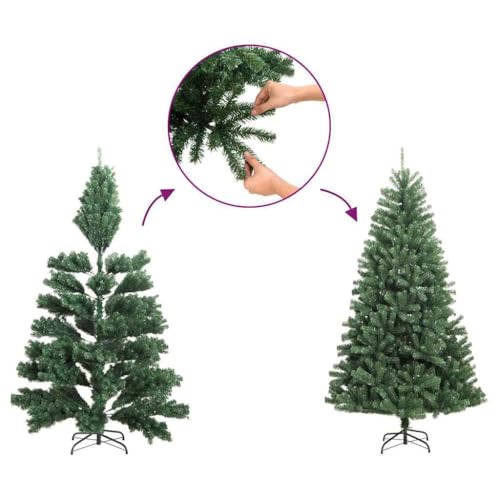 Árbol de Navidad artificial 120 cm GeenYuu listo para armar sin compras extra 8