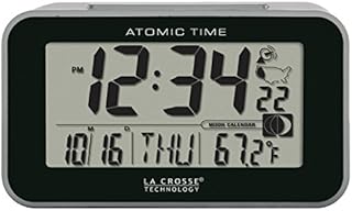 La Crosse Technology 617-1270 Atomic LCD Alarm Clock, 4.75