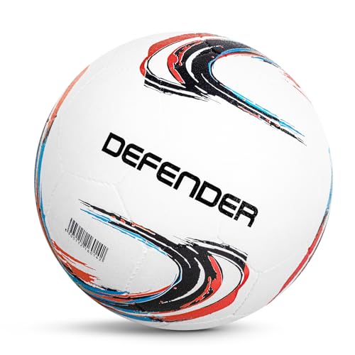 Image of Vector X Defender Rubber Moulded Soccer Futsal Ball - Durable Training Match Ball for Practice | Ideal for Turf, Hard Ground & Grassy Field | Nylon Wounded Butyl Bladder, Football - Size 5