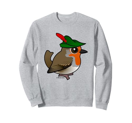 Cute Cartoon Dapper European Robin Hood Cute Eurasian Bird Sweatshirt
