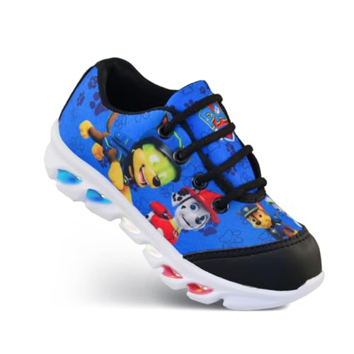 Tênis de Led Infantil Masculino Patrulha Canina + Relógio + Óculos, Tamanho 26
