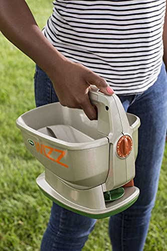 Image of Scotts Wizz Hand-Held Spreader with EdgeGuard Technology - Apply Grass Seed, Fertilizer or Weed Control Products, Battery Powered, Holds up to 2,500 sq ft of Scotts Lawn Products