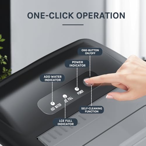 Kismile Nugget Ice Maker for Countertop, Portable, Self-Cleaning, One-Touch Operation, Makes Soft Crushed Ice for Home Use - Image 6