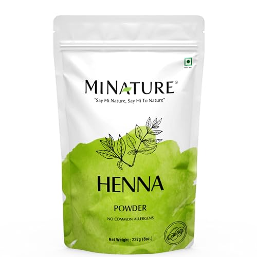 Mi Nature Pure Henna Powder (Lawsonia Inermis) 227g (8 oz)- Natur...
