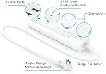 Kasa Smart Plug Power Strip by TP-Link (KP303) - Surge Protector with 3 Smart Outlets and 2 USB Ports, Works with Alexa Echo and Google Home, 2.4 Ghz Wifi Required, No Hub Required