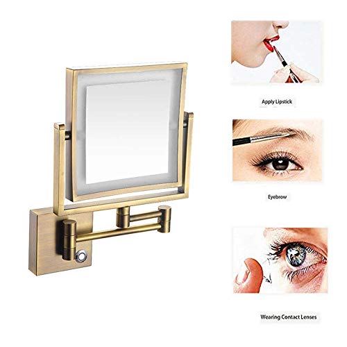 Miroir de maquillage pivotant pour corriger les détails du visage