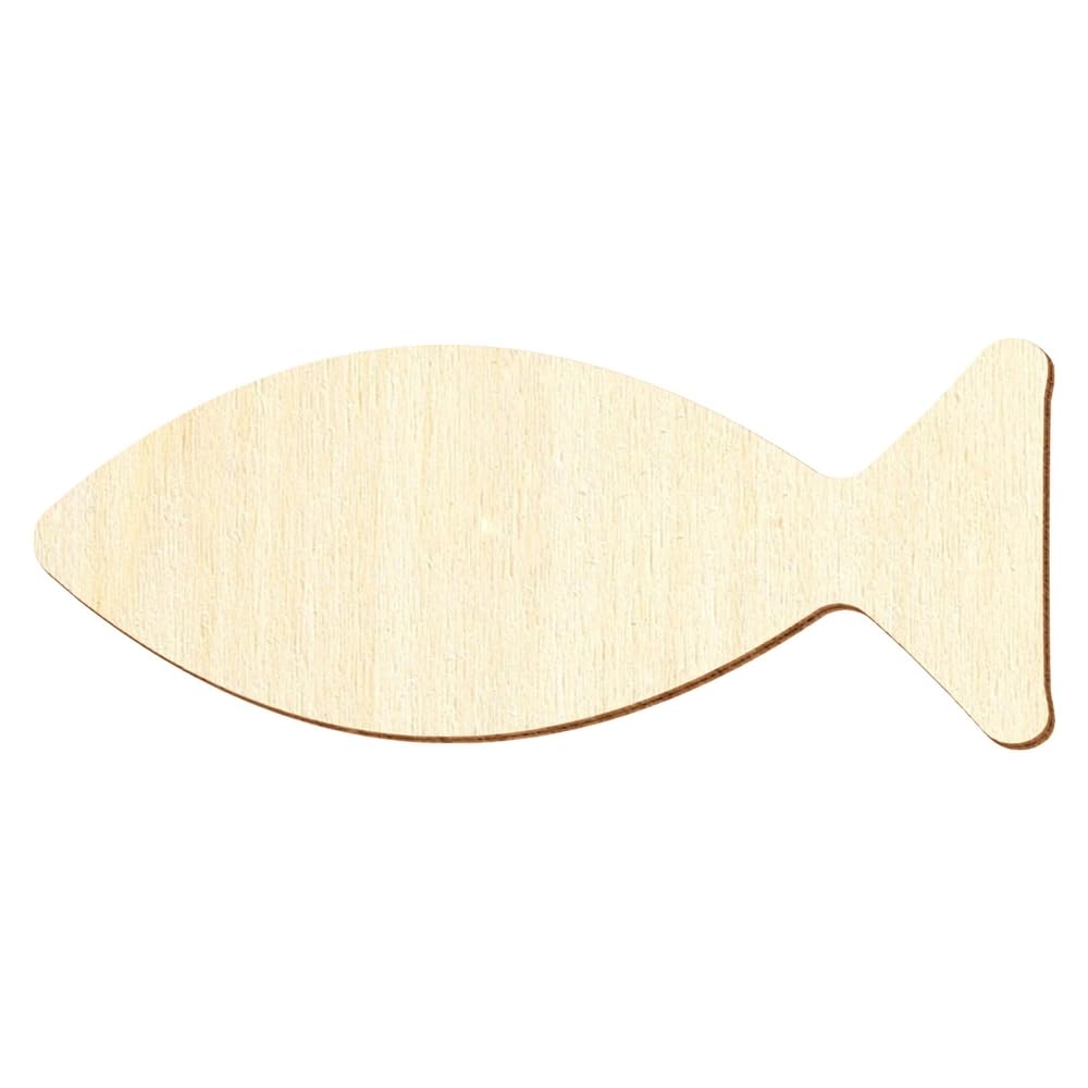 Einfacher Holz Fisch - Deko Basteln 3-50cm, Pack mit:100 Stück, Breite:15cm breit